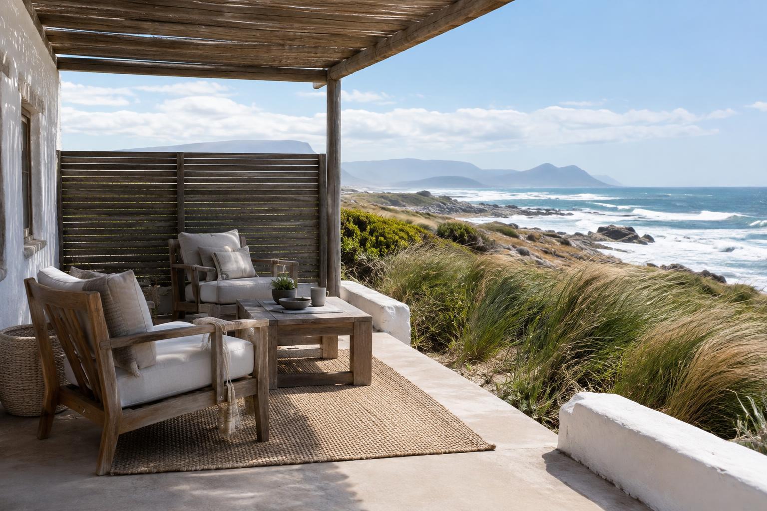 How to Plan a Sheltered Outdoor Seating Area on a Windy Coastline